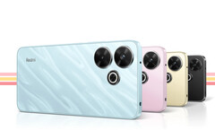 A Xiaomi oferece o Redmi 13 nas opções de cores Midnight Black, Ocean Blue, Pearl Pink e Sandy Gold. (Fonte da imagem: Xiaomi)