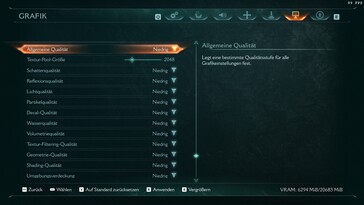 Predefinições de qualidade