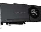 A Gigabyte GeForce RTX 3090 TURBO 24G é um soprador e cartão de dupla ranhura. (Fonte da imagem: Gigabyte)