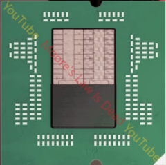 Surgiram novas informações sobre a arquitetura Zen 7 da AMD; na foto: um CCD AMD Zen 7 (fonte da imagem: Moore's Law is Dead no YouTube)