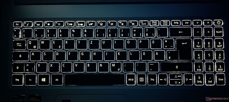 Iluminação do teclado no escuro