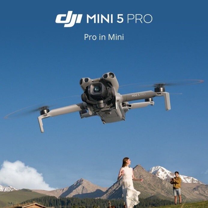 Um pôster promocional do DJI Mini 5 Pro vazou recentemente (Fonte da imagem: DJI)