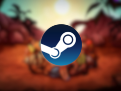 A história de Dead in Bermuda começa com um acidente de avião que deixa oito sobreviventes presos em uma ilha misteriosa. Na foto, a arte do jogo com o logotipo do Steam sobreposto. (Fonte da imagem: Steam)