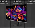O MSI MPG 321URX é um monitor para jogos 4K QD-OLED de 32 polegadas com uma taxa de atualização de 240 Hz. (Fonte da imagem: MSI, Monitors Unboxed on YouTube, editado)