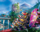 Planet Coaster estará disponível como um jogo gratuito até o momento. Foto: a foto da capa do título.