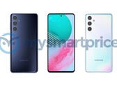 O Galaxy M54 estará disponível no final deste ano em estilos contrastantes. (Fonte da imagem: MySmartPrice)