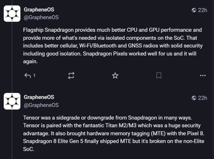 Diz-se que o Snapdragon é melhor que o Tensor