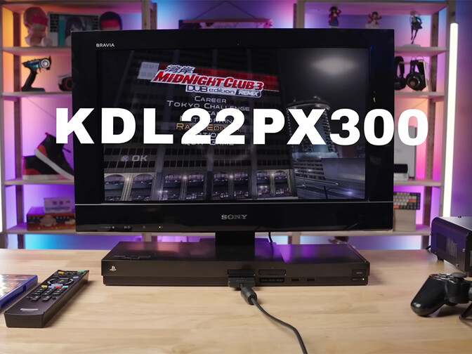 O senhor encontra uma rara TV Sony Bravia com PlayStation 2