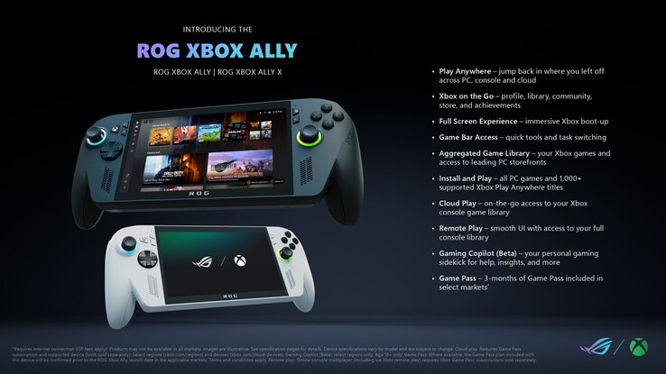 Recursos do ROG Xbox Ally e do Xbox Ally X (Fonte da imagem: Xbox Wire)