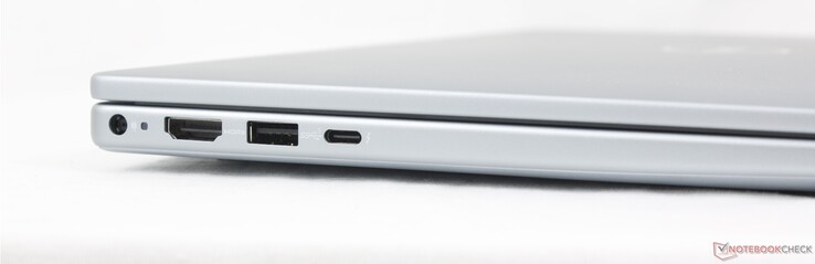 Esquerda: Adaptador CA, HDMI 1.4, USB-A 3.2 Gen. 1, USB-C com Thunderbolt 4 + DisplayPort + Power Delivery