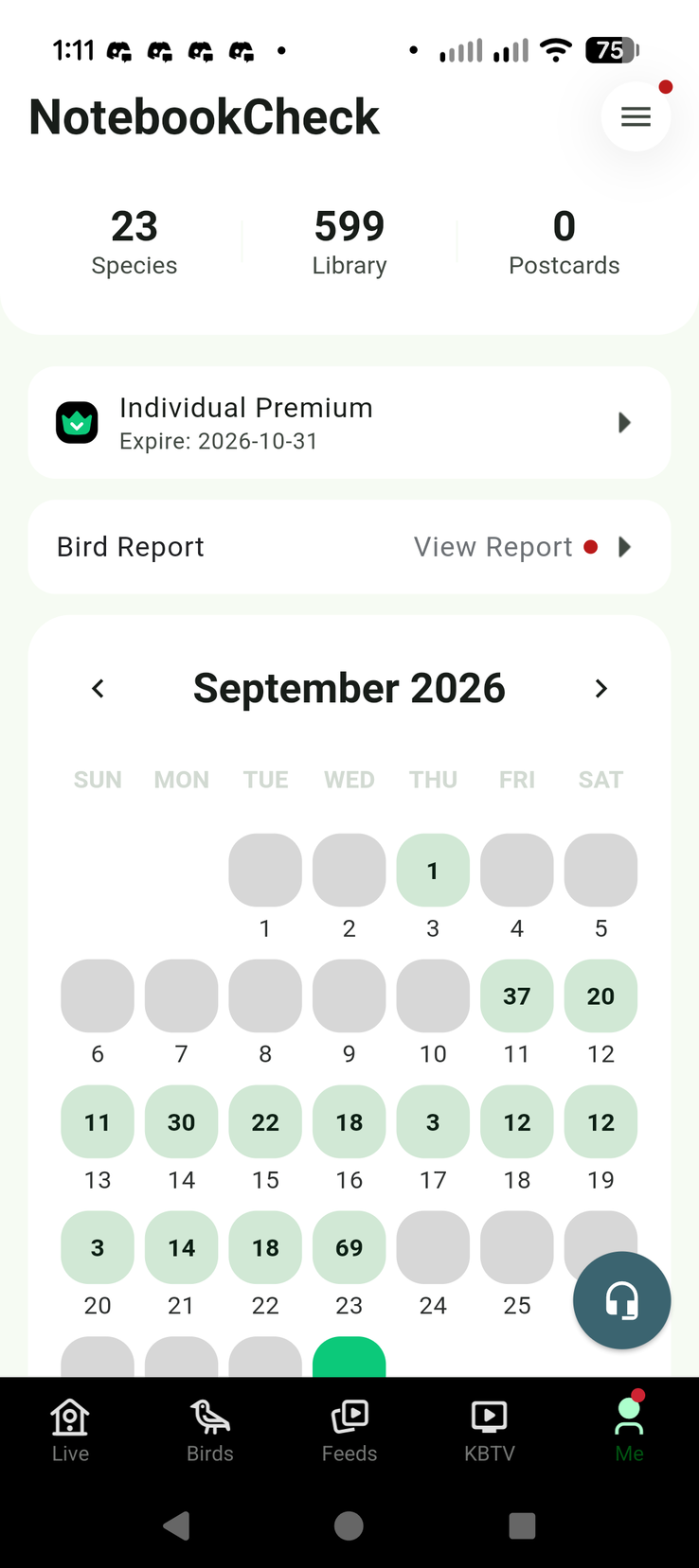 Calendário de atividades