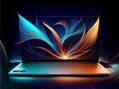 Representação artística de um portátil equipado com um processador AMD Ryzen AI série 400.