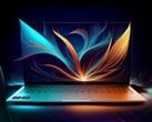 Representação artística de um portátil equipado com um processador AMD Ryzen AI série 400.