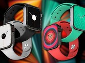 Espera-se que a Série 7 de relógios Apple apresente opções de tamanho de 41 mm e 45 mm. (Fonte da imagem: PhoneArena/Apple - editado)