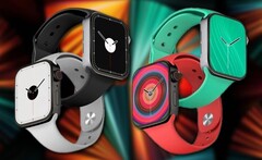 Espera-se que a Série 7 de relógios Apple apresente opções de tamanho de 41 mm e 45 mm. (Fonte da imagem: PhoneArena/Apple - editado)