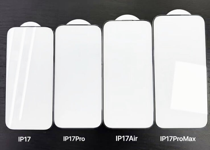 O iPhone 17 Pro Max de 6,9 polegadas é visivelmente maior do que o iPhone 17 Air (Fonte da imagem: @MajinBuOfficial)