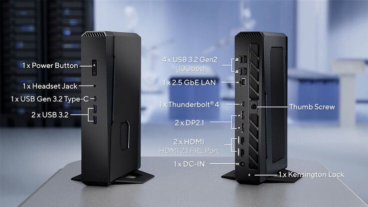 Portas de desempenho do Asus NUC 15 (fonte da imagem: Asus)