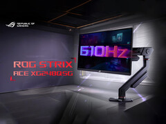A Asus apresentou o XG248QSG na Computex 2025. Na foto: imagem promocional do monitor para jogos. (Fonte da imagem: Asus - editado)