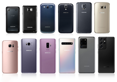 A evolução da série Galaxy S (Fonte de imagem: Samsung)