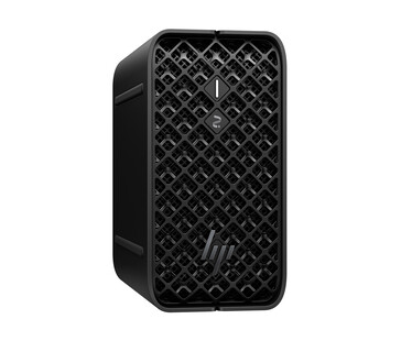 A HP Z2 Mini G1a (vertical, com suporte) (Fonte da imagem: HP)