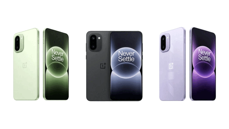 O OnePlus Ace 6T vem nas cores preta, verde e roxa (Fonte da imagem: OnePlus)