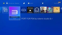 Uma captura de ecrã do RPCS3 instalado numa PS4 com jailbreak