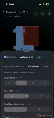 Configurações de limpeza