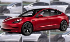 O Tesla Model 3 foi apresentado em 2017 e o Project Highland é uma variante renovada para 2023. (Fonte da imagem: Tesla/@DriveTeslaca - editado)