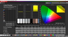 CalMAN ColorChecker (espaço de cor alvo P3)