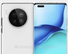 O Huawei Mate 40, de acordo com alguns vazamentos recentes. (Fonte: OnLeaks/PriceBaba)