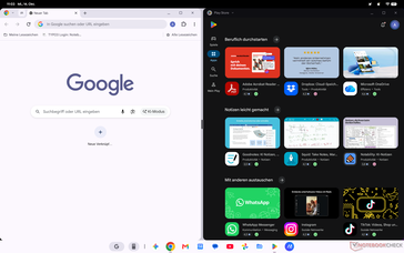 Tela dividida do Googlebook OS