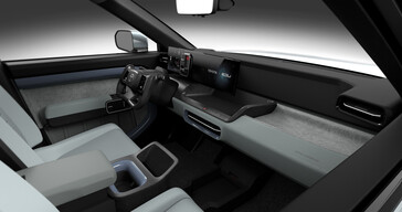 Além da falta de entradas táteis, o interior do EPU parece espaçoso e prático. (Fonte da imagem: Toyota)