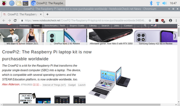 O CrowPi pode rodar qualquer coisa que um Pi Raspberry pode rodar, como navegadores web.