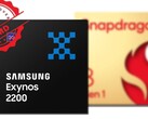 A parceria Samsung/AMD pode ter compensado o desempenho do Exynos 2200 em GPU. (Fonte da imagem: Samsung/Qualcomm/designevo - editado)