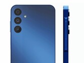 O Samsung Galaxy A15 tem uma protuberância no lado direito da moldura. (Imagem: Samsung, via Walmart)