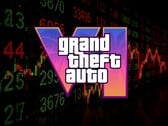 Logotipo do GTA 6 mostrado na frente do ticker de ações