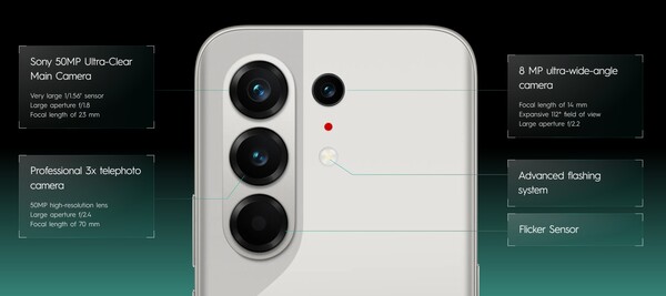 O Tecno Camon 50 Pro 4G tem uma câmera teleobjetiva para diferenciá-lo do modelo não profissional.