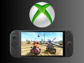 Logotipo do Xbox acima do console Switch 2 (Fonte da imagem: Microsoft Xbox Gaming, Nintendo of America)