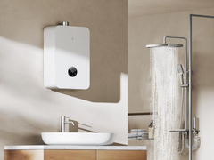 A versão mais recente do Xiaomi Mijia Smart Gas Water Heater 2 (na foto) foi projetada para chuveiros com cascata. (Fonte da imagem: Xiaomi)