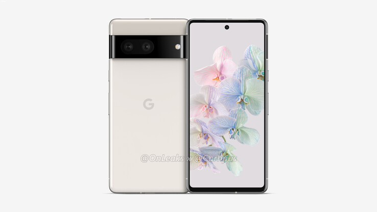 O Pixel 7 tem um grande recorte para uma antena de 5G mmWave. (Fonte de imagem: OnLeaks)