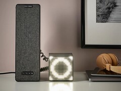 O IKEA SYMFONISK / FREKVENS combina um alto-falante Wi-Fi com uma luz que pode piscar no tempo para a música. (Fonte da imagem: IKEA)