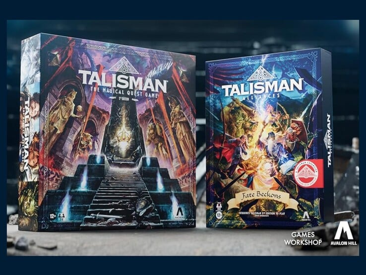 Talisman 5ª Edição e Talisman Alliances: A expansão Fate Beckons. (fonte: Avalon Hill)