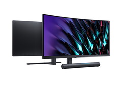 O MateView GT é um monitor de jogo de 34 polegadas com uma taxa de atualização de 165 Hz. (Fonte de imagem: Huawei)