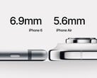 iPhone Air: Apple O telefone mais fino de todos os tempos não parece tão fino em comparação com o iPhone 6, mas provavelmente é muito mais robusto. (Fonte da imagem: Reddit)