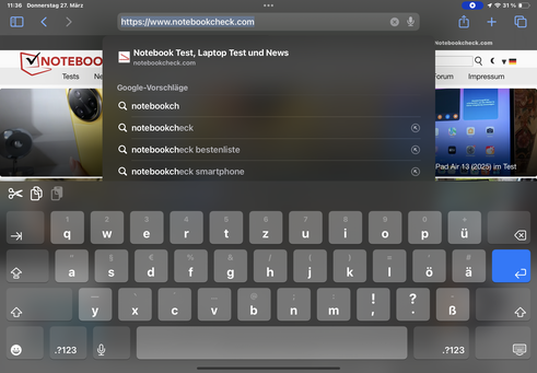Teclado horizontal