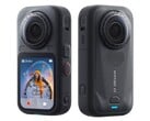 A Insta360 X6, mais compacta, aparentemente oferece sensores de 1/1,1 polegada e uma bateria maior, de 2.600 mAh.