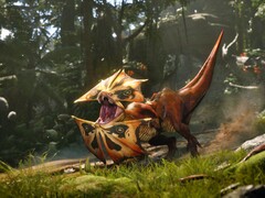 Imagem do jogo Turok: Origins mostrando um dinossauro. (Fonte da imagem: Steam)
