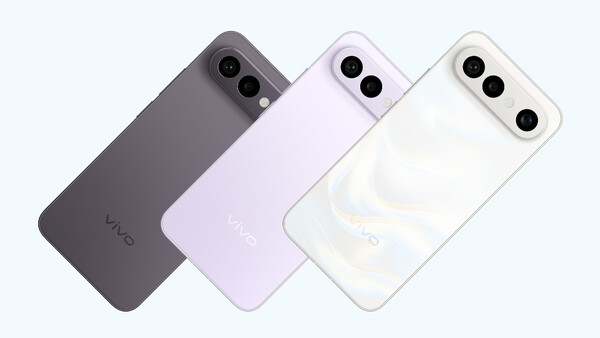 O Vivo X300 FE está disponível em preto, roxo e branco.