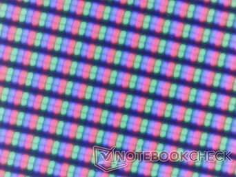 Matriz de subpixels RGB brilhante
