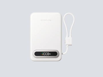 O novo power bank EcoFlow Rapid Mag com uma tela inteligente. (Fonte da imagem: EcoFlow)